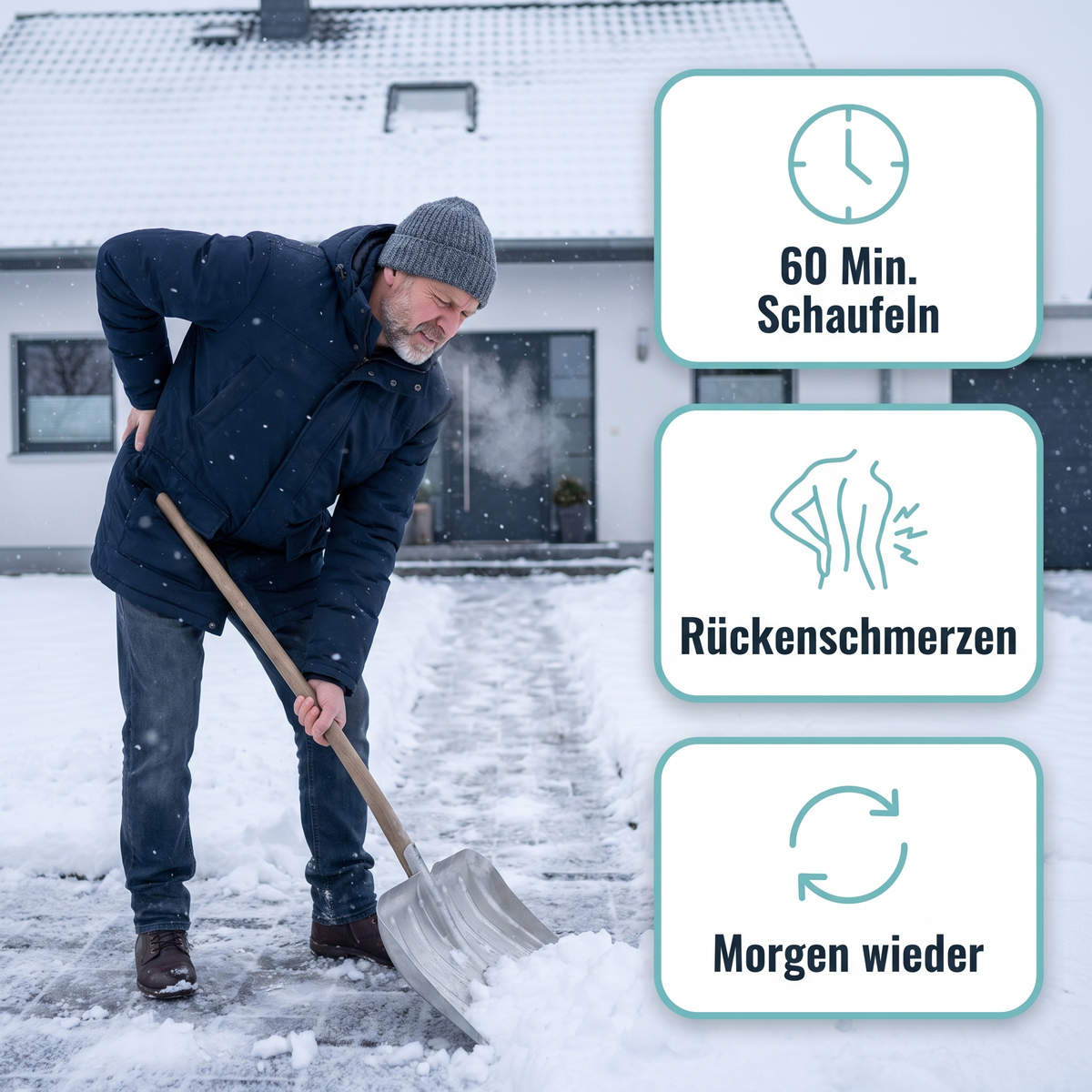 Akku-Schneefräse