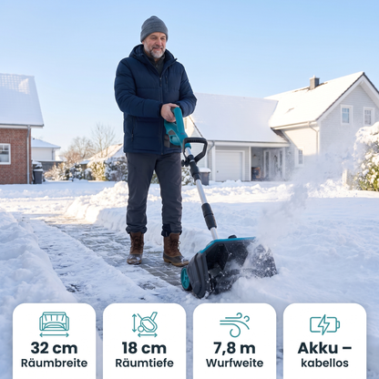 Akku-Schneefräse